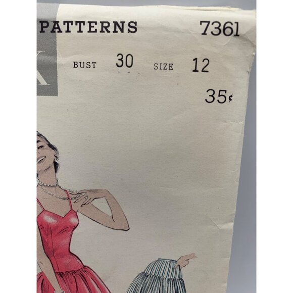 Butterick Misses Ruffled Slip Petticoats Skirt Sewing Pattern Sz 12 7361 - Picture 2 of 4